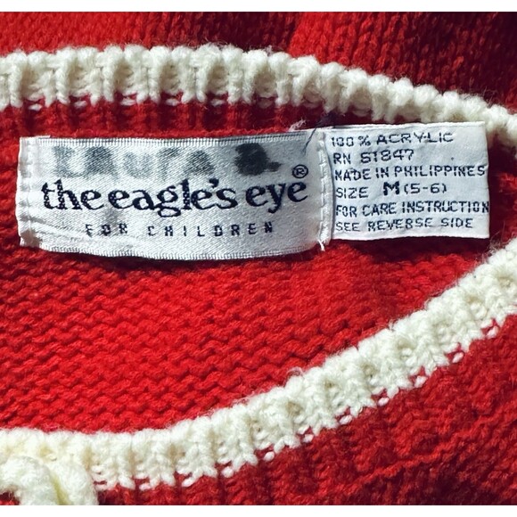 The Eagles Eye for Children Winter / Christmas Cardigan Sweater M 5 / 6 Vintage - Picture 6 of 8